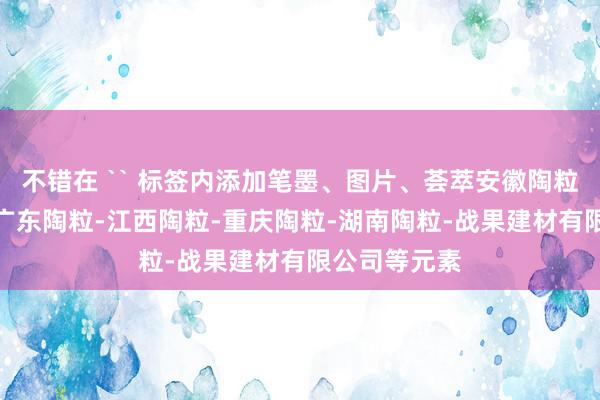 不错在 `` 标签内添加笔墨、图片、荟萃安徽陶粒-湖北陶粒-广东陶粒-江西陶粒-重庆陶粒-湖南陶粒-战果建材有限公司等元素